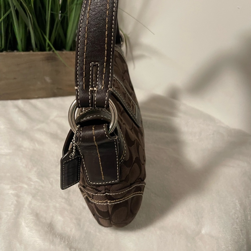 Coach Chocolate brown Signature Shoulder Bag - Picture 4 of 11